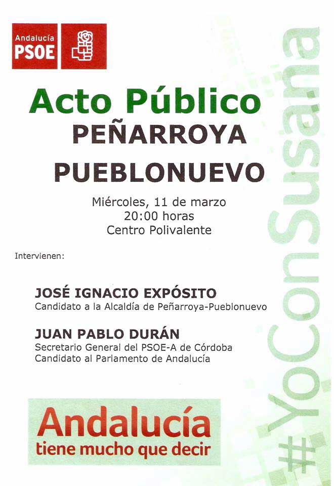 Acto electoral del PSOE de Pearroya-Pueblonuevo