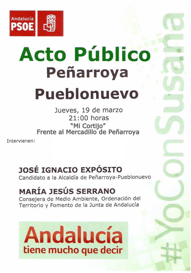Acto pblico del PSOE en Pearroya-Pueblonuevo