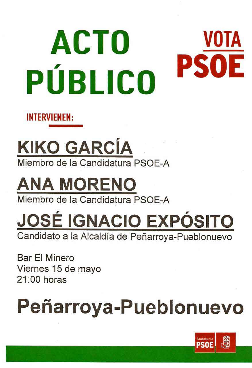 Acto pblico del PSOE de Pearroya-Pueblonuevo