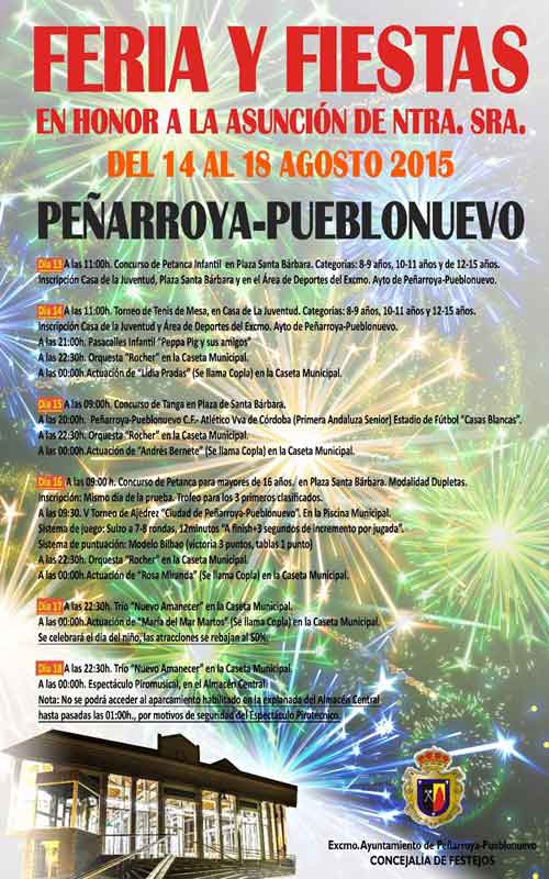 Programacin feria de Agosto