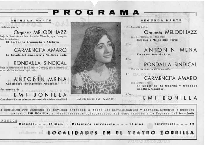 Un cartel de mano
