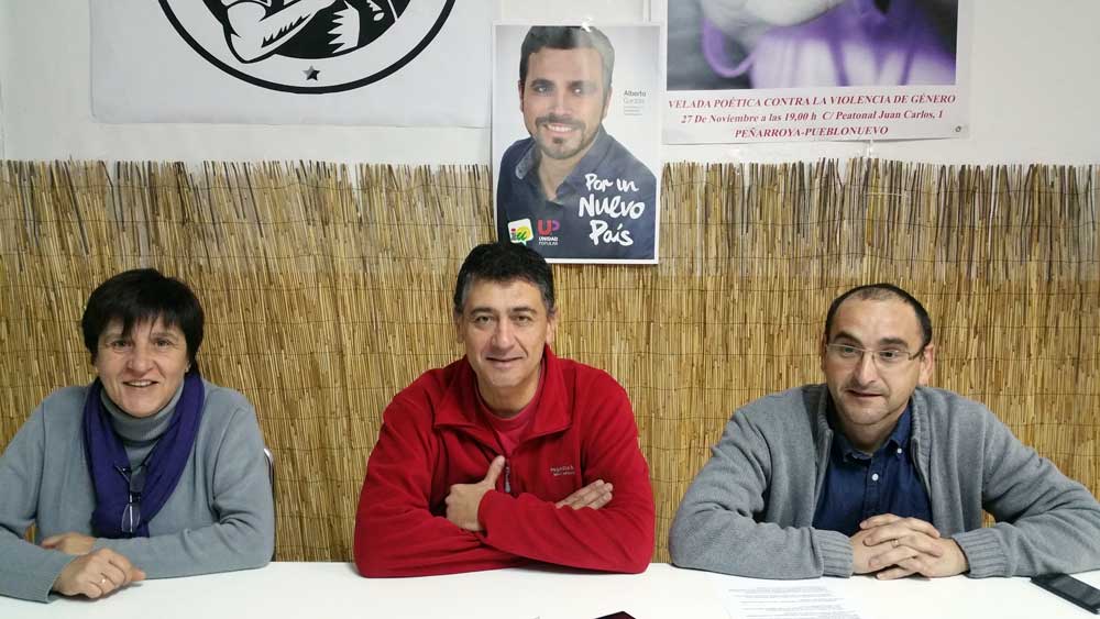 Nota de prensa de Izquierda Unida de Pearroya Pueblonuevo