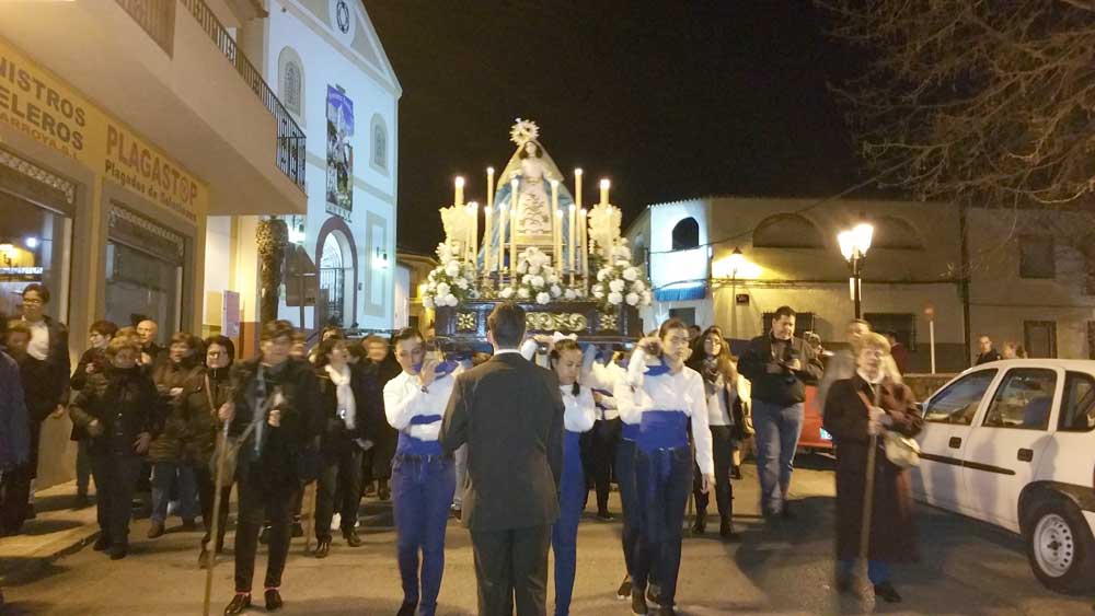 Sbado Santo, procesin de Jess Resucitado y la Virgen de la Alegra