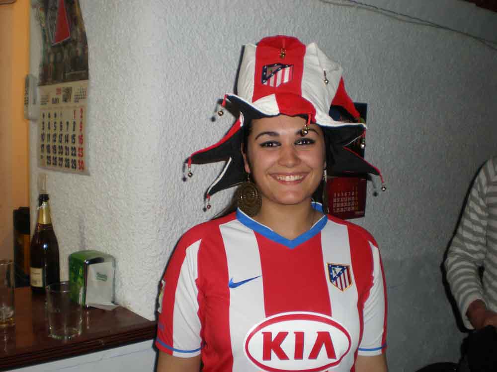 Euforia en al pe�a del Atlhetico de Madrid