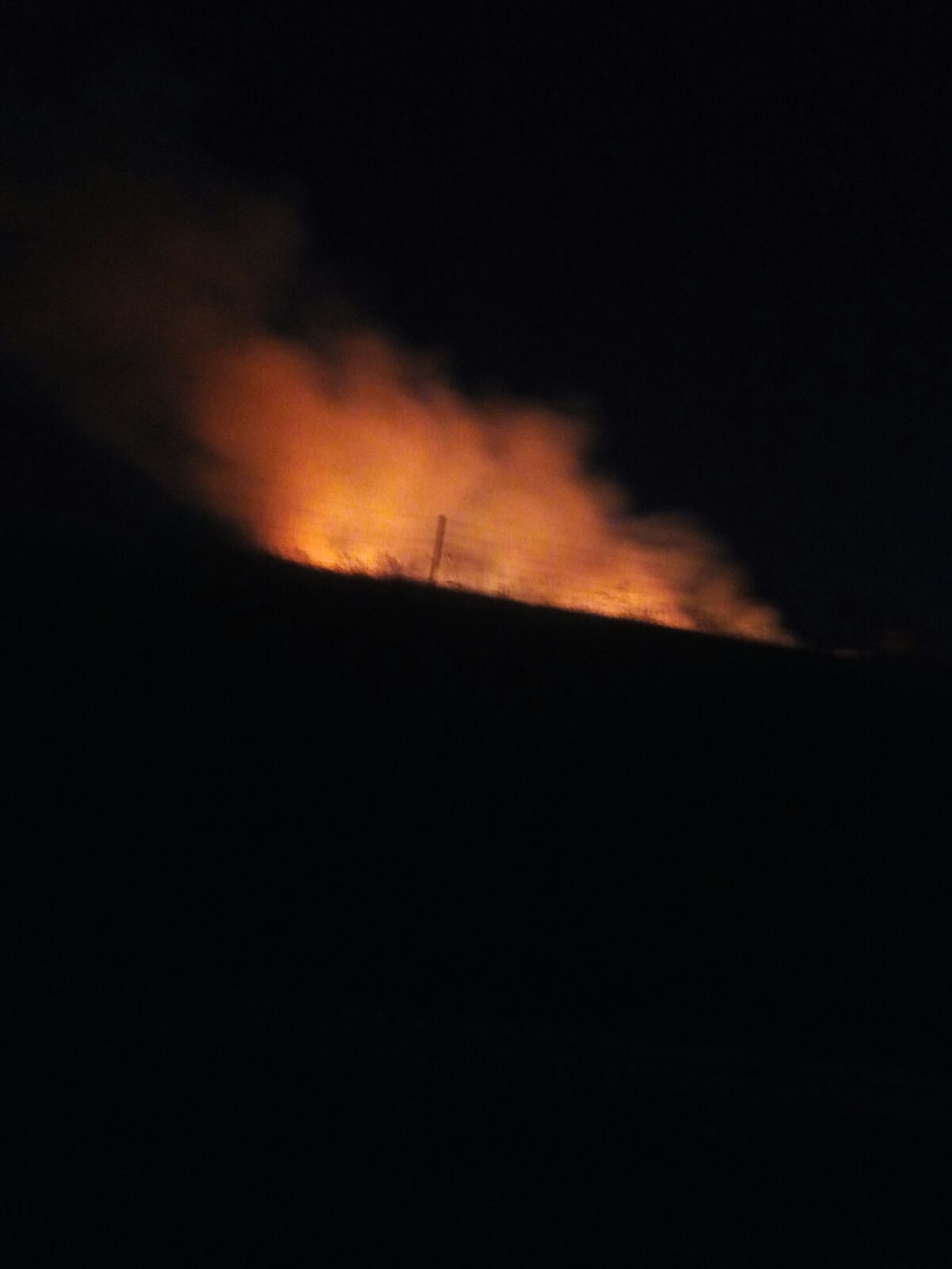 Un incendio arrasa tres hectreas de pasto en Cerro Camello