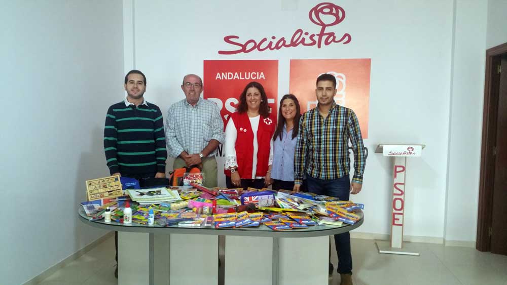 Material recabado en la campaa de recogida de material escolar