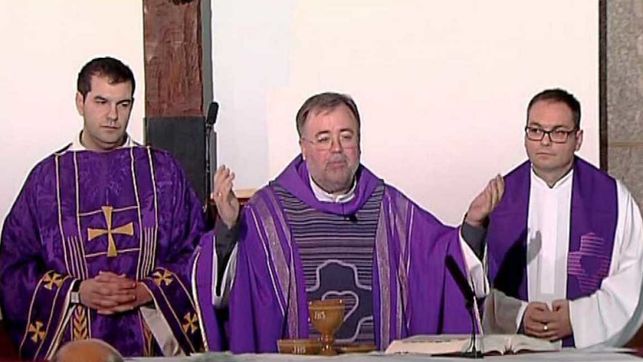 Captura de la retransmisin de la misa en el programa `El da del seor` / RTVE 