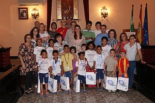 Recepci�n de ni�os saharaui en Pe�arroya