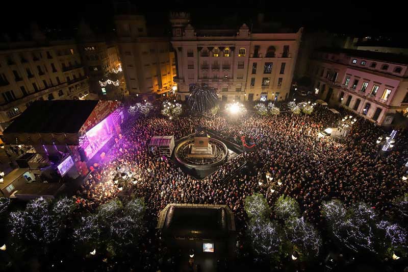 Abarrotada Plaza de Las Tendillas de Crdoba