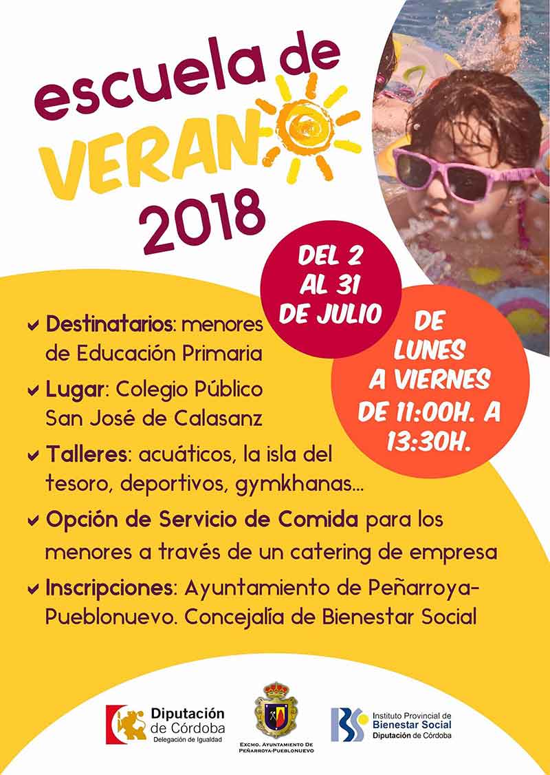 Abierto el plazo de inscripcin para la Escuela de Verano 2018