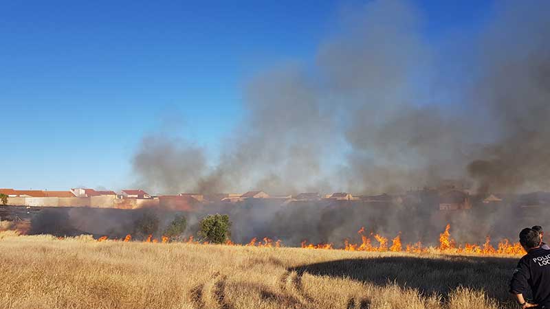 Incendio en  Campo Reseco