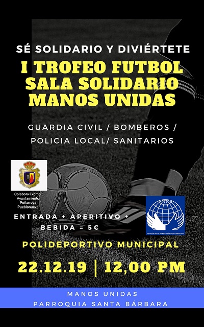 Primer trofeo fútbol sala solidario Manos Unidas