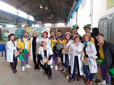 Las Pintoras de Montmartre en Pars y los Nios de la Petrleo