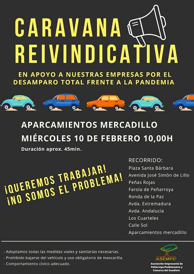 Cartel caravana reivindicativa