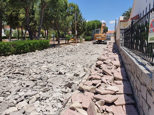 Trabajos de mejora en la Plaza Espaa