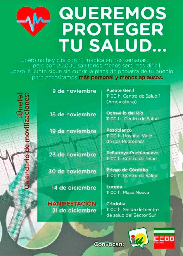 Calendario de manifestaciones