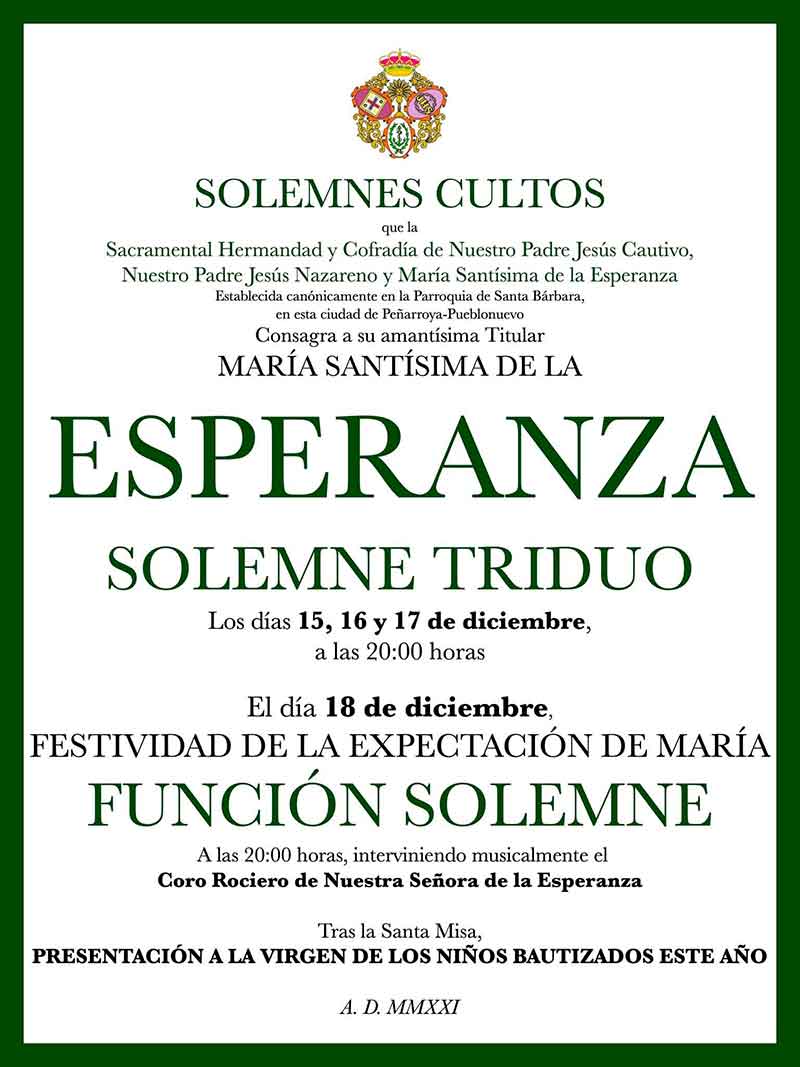 Festividad de Mara Santsima de la Esperanza