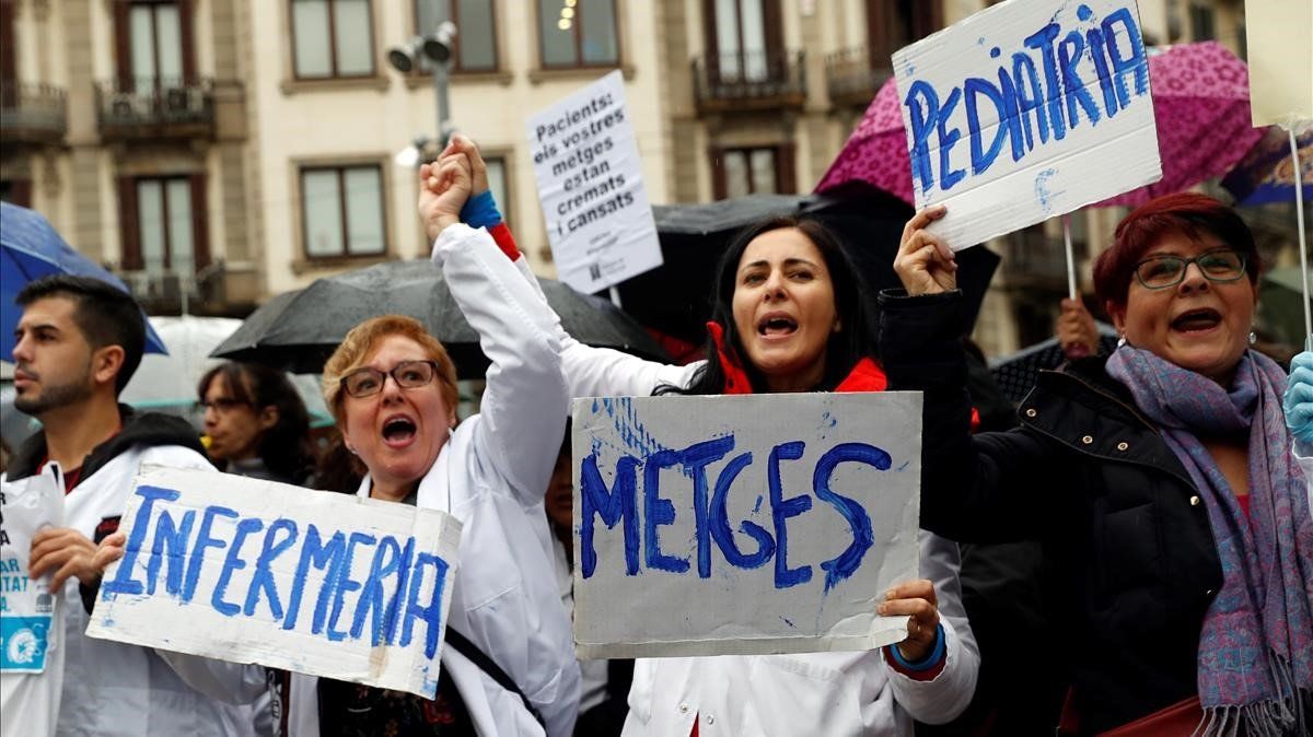Protesta histrica del colectivo profesional sanitario