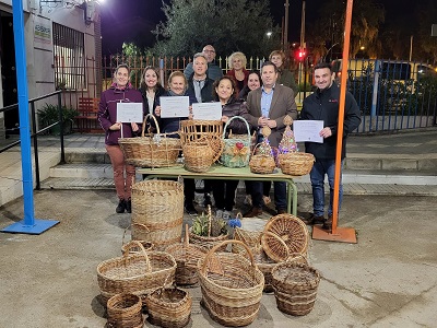 Finaliza el `Curso de artesana con mimbre