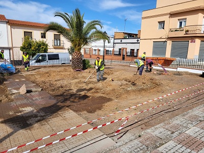 Obras de mejora en la Plaza Virgen de la Luz