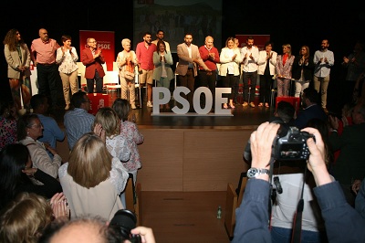 Victor Pedregosa y sus compaeros de lista