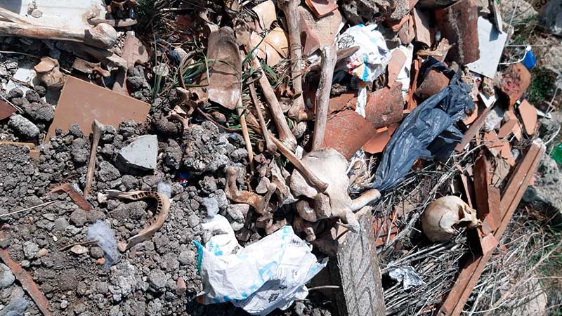 Hallazgo de restos seos humanos en Pearroya