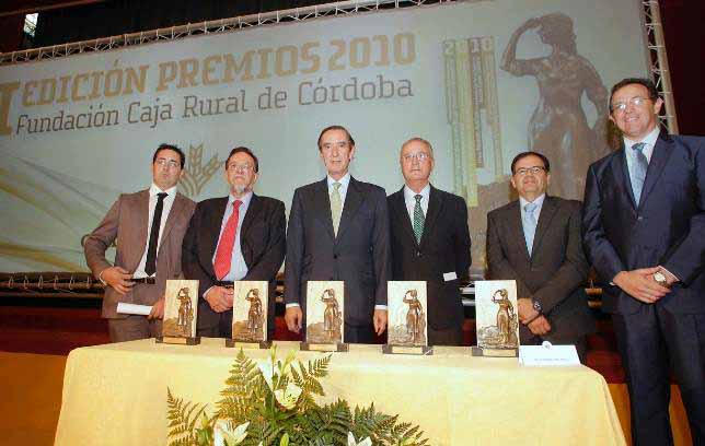 Los premiados ayer por la Fundaci�n Caja Rural de C�rdoba