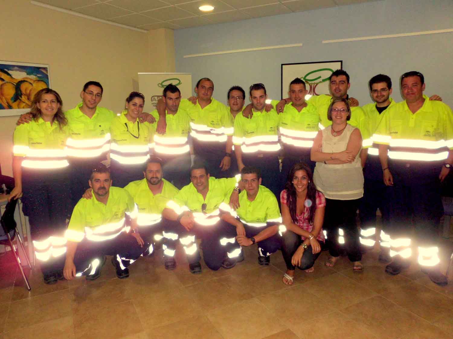 Participantes en el curso de t�cnico en  transporte sanitario