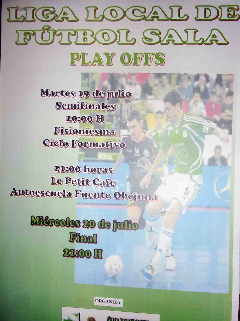 Cartel de la Liga local de F�tbol Sala en Fuente Obejuna