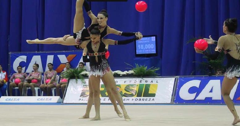 El conjunto espa�ol de gimnasia r�tmica Oro en Brasil