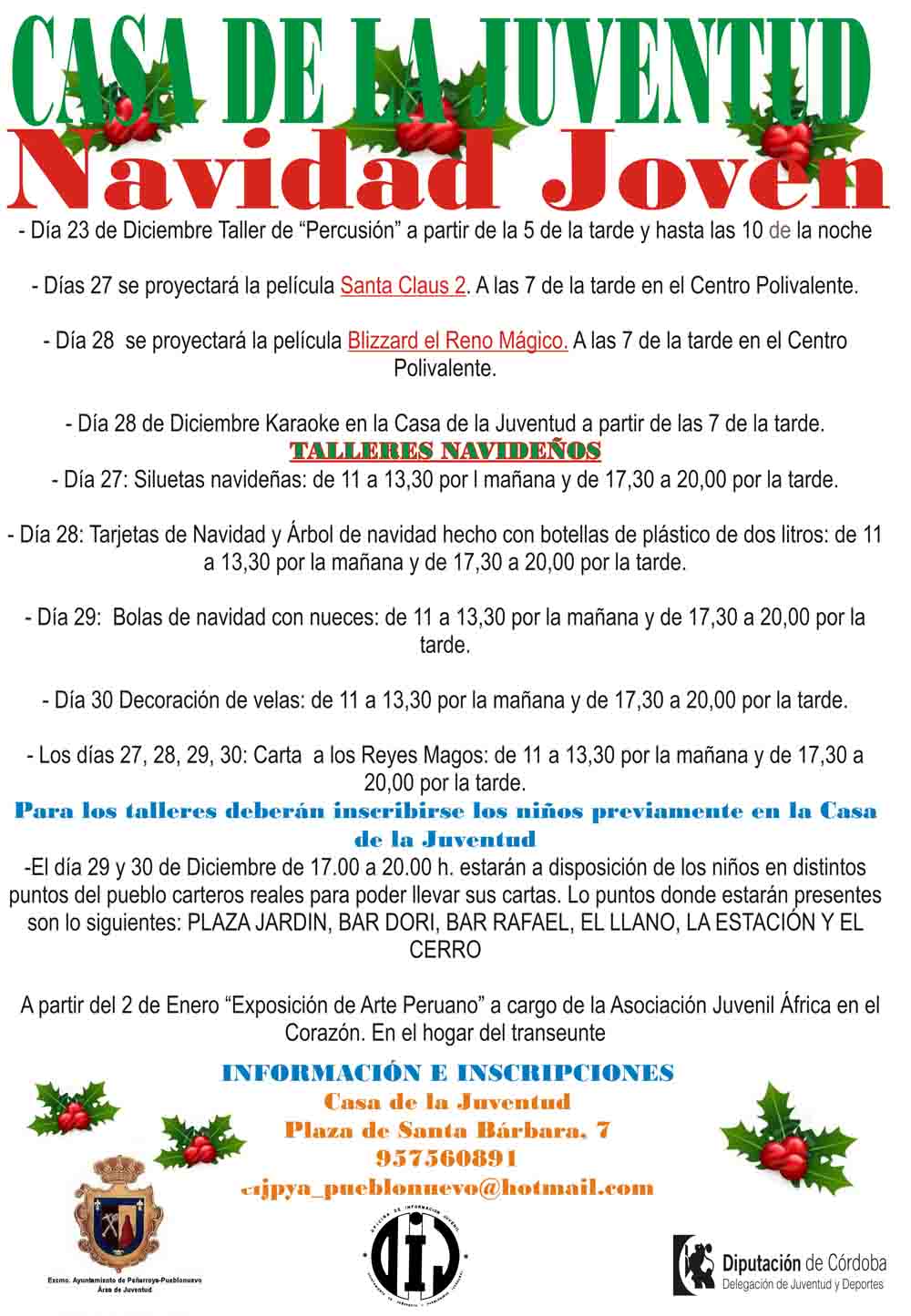 Actividades Navide�as en la Casa de la Juventud