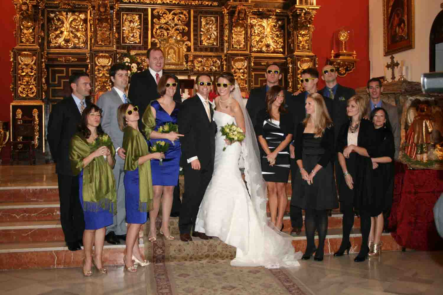 J�ssica Schnekser y su novio Rich Laird, se casaron en Pe�arroya