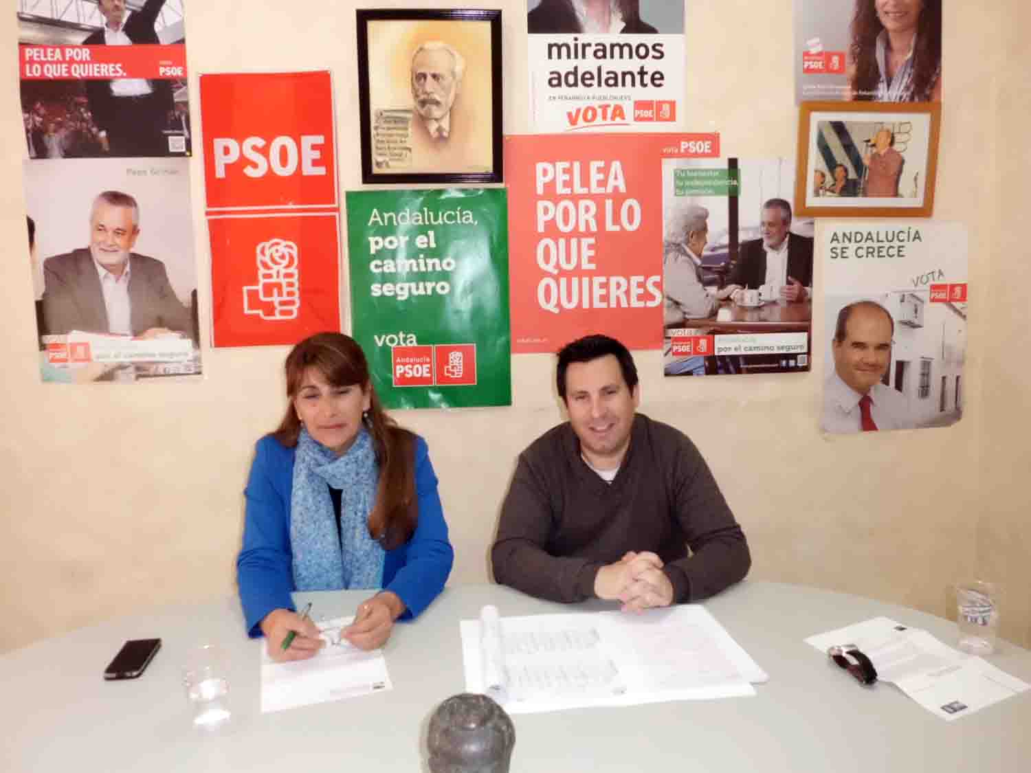 Rueda de prensa del PSOE en Pe�arroya