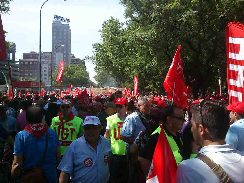 Protesta de mineros en Madrid