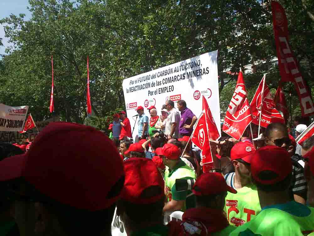 Protesta de mineros en Madrid