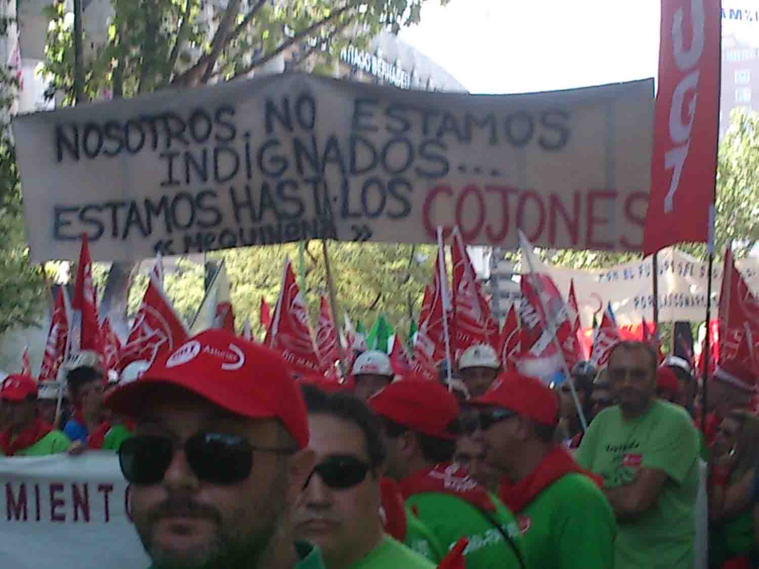 Protesta de mineros en Madrid
