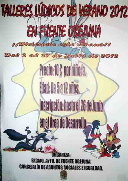     Talleres l�dicos de verano en Fuente Obejuna