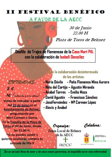 II Festival Benfico en Belmez a favor de la A.E.C.C.