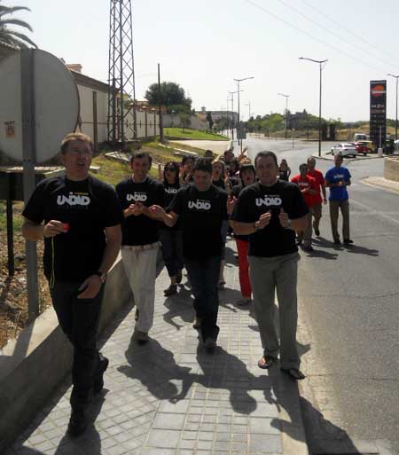 Los trabajadores de la Mancomunidad del Guadiato se manifiestan