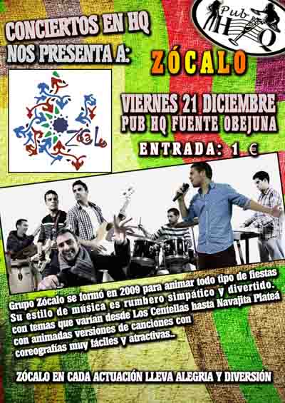 Concierto del grupo �Z�calo� en Pub �HQ�