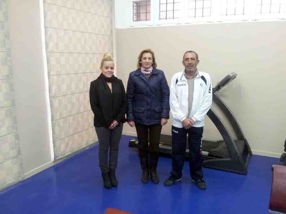 Visita al gimnasio municipal
