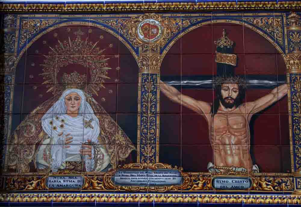 Bendicin del azulejo-retablo en San Miguel