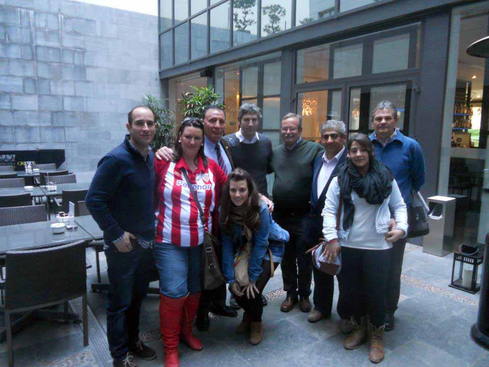 Pe�a Belmezana del Atheltic de Bilbao en La Rosaleda