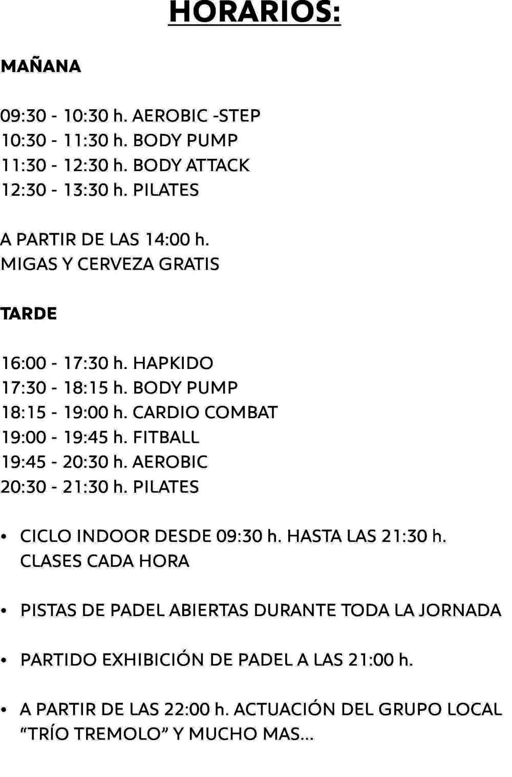 I Jornadas de puertas abiertas en Sport Body Center y Padel Guadiato