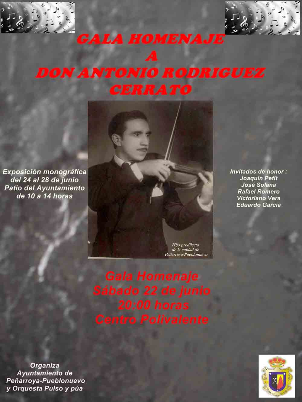 Gala homenaje a D. Antonio Rodrguez Cerrato