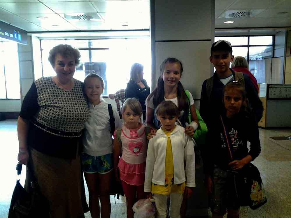 Ni�os bielorrusos acogidos en la comarca del Guadiato