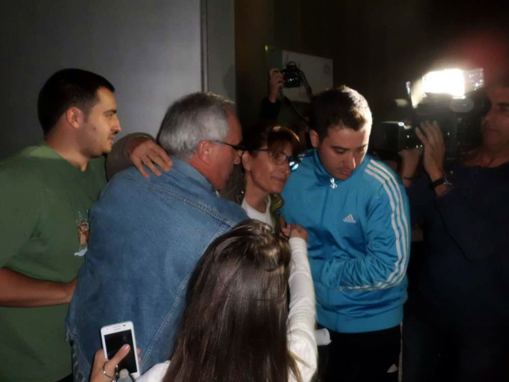 Luisa Ruiz junto a su familia