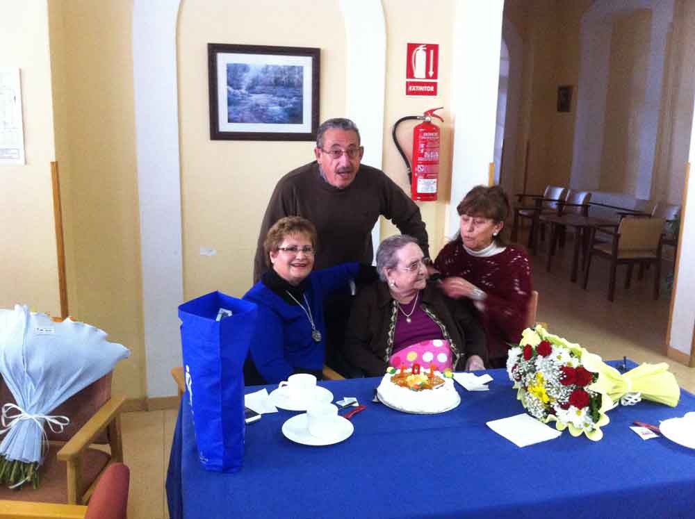 Almudena Carmona durante su cumpoleaos