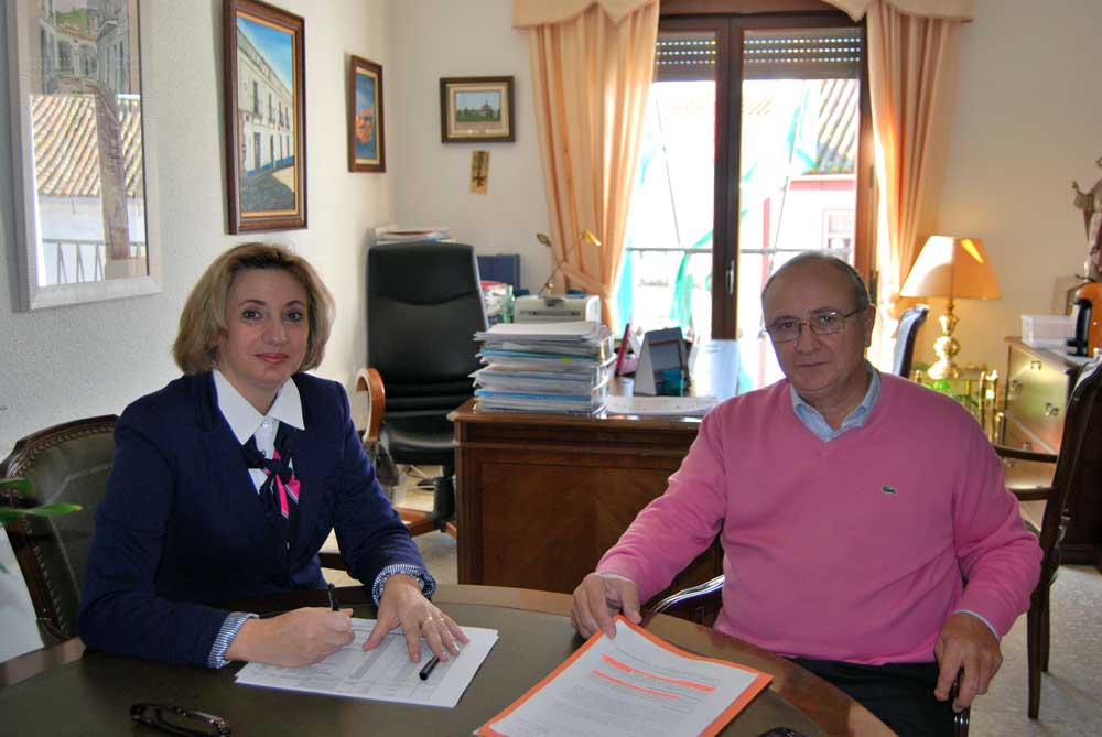 Pepi Soto, junto a Baldomero Garca, en un momento de la reunin