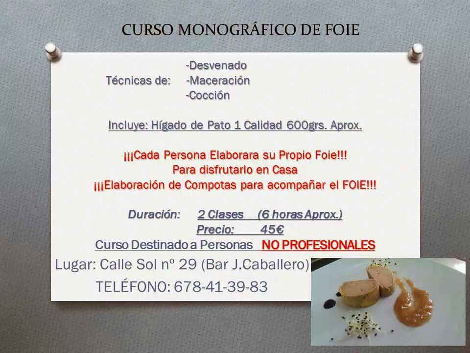 Curso monogrfico de foie en J. Caballero